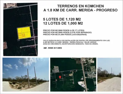 VENTA DE TERRENOS EN KOMCHEN YUCATAN 