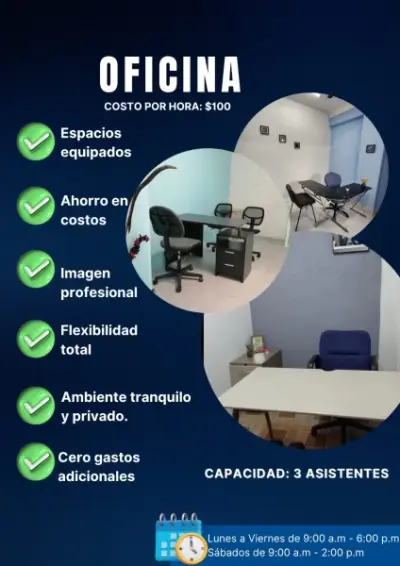 SU REUNIÓN EN UN LUGAR PROFESIONAL DESDE $100