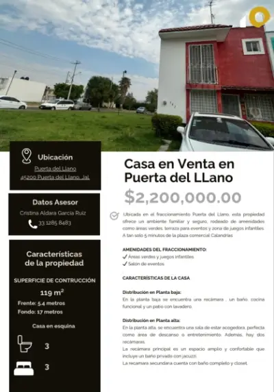 Casa en Venta Puerta del Llano, Zapopan