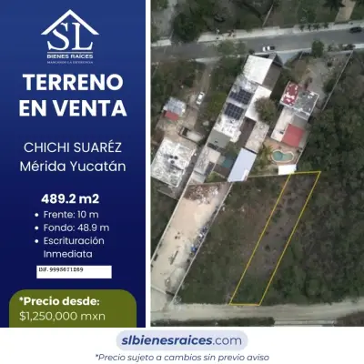 VENTA DE TERRENO EN CHICHI SUAREZ MERIDA YUCATAN