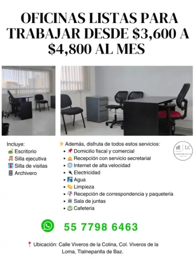 OFICINA EJECUTIVA LISTA PARA TRABAJAR