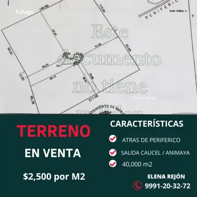 VENTA DE TERRENO A LA SALIDA DE CAUCEL ATRAS DEL PERIFERICO 