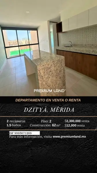 VENTA O RENTA DE DEPARTAMENTO EN DZITYA MERIDA YUCATAN