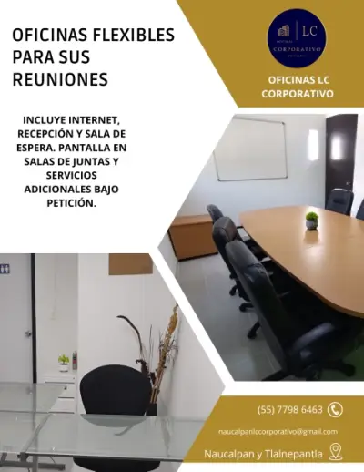  OFICINAS Y SALAS FLEXIBLES POR HORAS