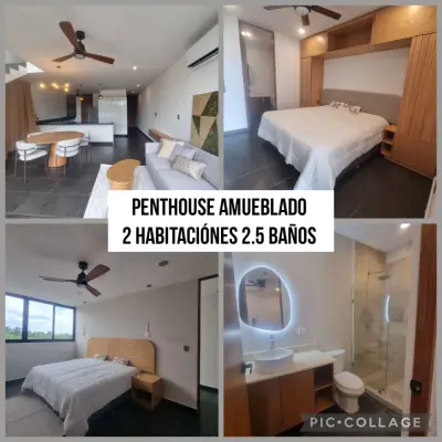 RENTA DE PENTHOUSE EN SAN RAMON NORTE AMUEBLADO MERIDA YUCAT