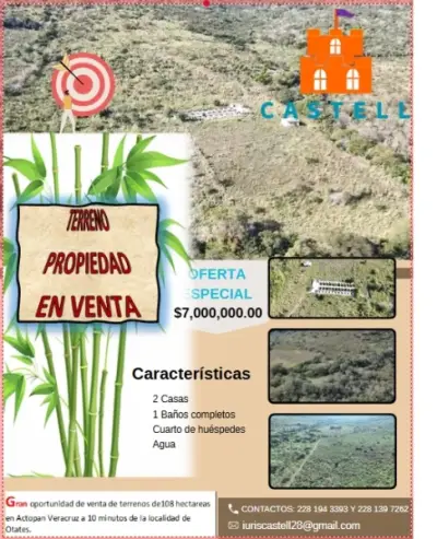 GRAN OPORTUNIDAD DE VENTA DE PROPIEDAD EN OTATES ACTOPAN VER