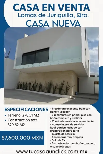 ESTRENA CASA con roof garden y 4 recamaras juriquilla