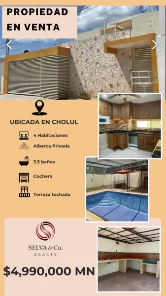 VENTA DE C ASA EN CHOLUL MERIDA YUCATAN