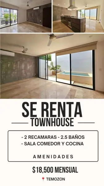 RENTA DE DEPARTAMENTO EN TEMOZON MERIDA YUCATAN