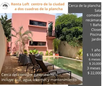 RENTA DE DEPARTAMENTO AMUEBLADO EN MERIDA CERCA DE LA PLANAC