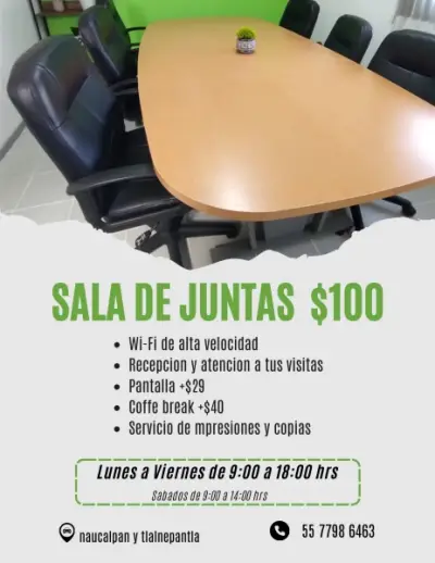 OFICINA POR HORA PARA SERVICIOS PROFESIONALES