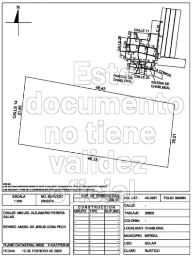 VENTA DE TERRENO EN CHABLEKAL YUCATAN 