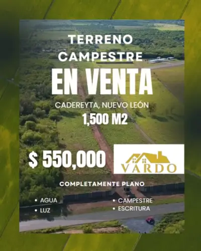 TERRENO CAMPESTRE - CADEREYTA, N.L 