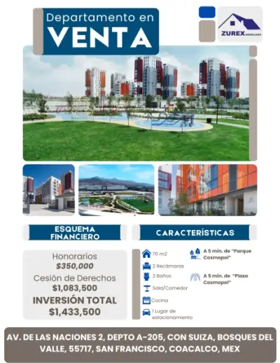 Departamento Moderno en Bosques del Valle