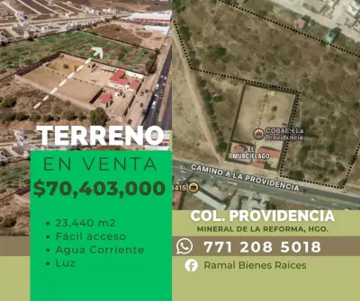 Terreno en Venta, Mineral de la Reforma Hidalgo