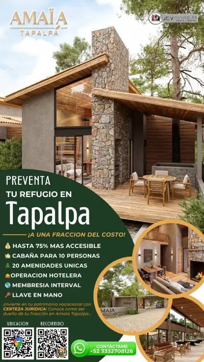 🌲 PREVENTA EXCLUSIVA EN TAPALPA – CABAÑAS FRACCIONALES