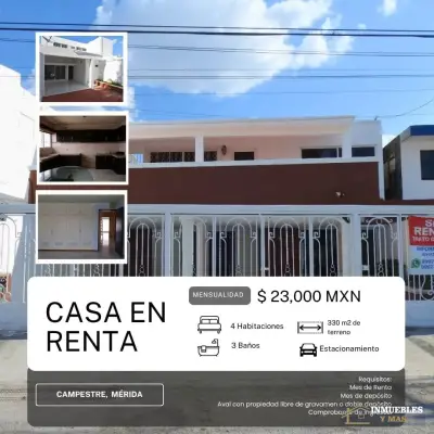 Casa en renta en Mérida