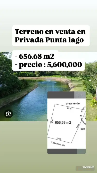 VENTA DE TERRENO EN PRIVADA POUNTA LAGO MERIDA YUCATAN