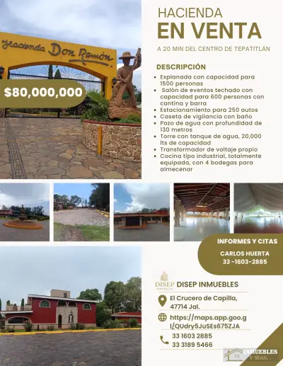 Hacienda Don Ramón en Venta