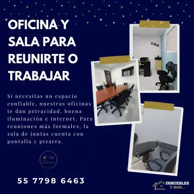 OFICINA Y SALA LISTAS PARA TRABAJAR