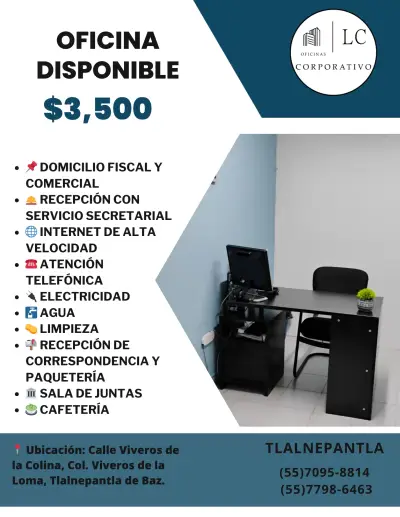 ESPACIO PRIVADO DE TRABAJO EN TLALNEPANTLA