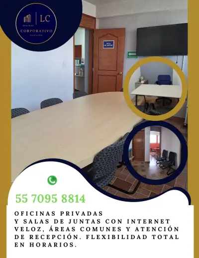 OFICINA Y SALA POR HORA PARA REUNIONES EFECTIVAS