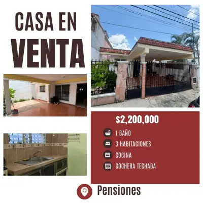 VENTA DE CASA EN PENSIONES MERIDA YUCATAN