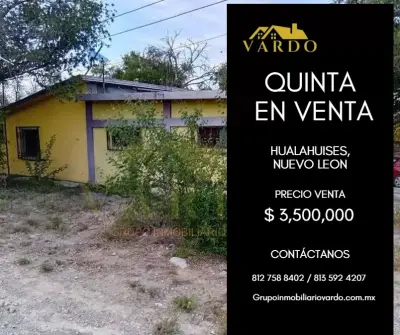 QUINTA EN VENTA - HUALAHUISES, N.L