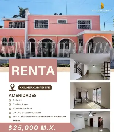 Casa en renta en Mérida