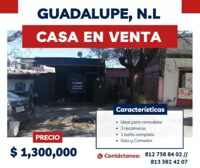 Casa en venta - Guadalupe, n.L