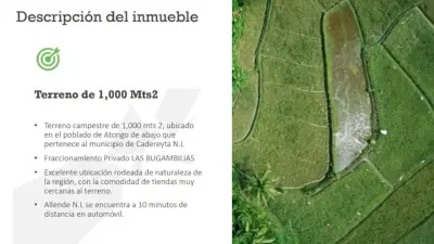Terrenos en venta en atongo de abajo, cadereyta nuevo León