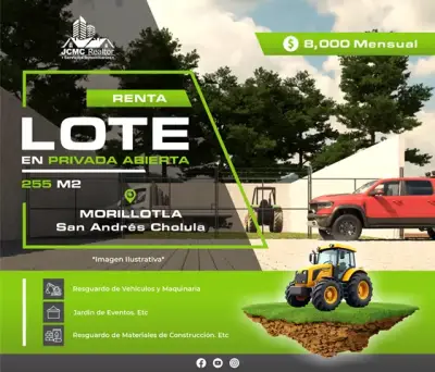 Lote para resguardo de materiales y maquinaria en morillotla