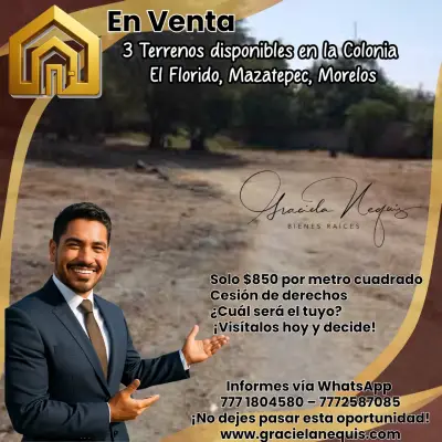 Terrenos en venta en el florido, Mazatepec; Morelos