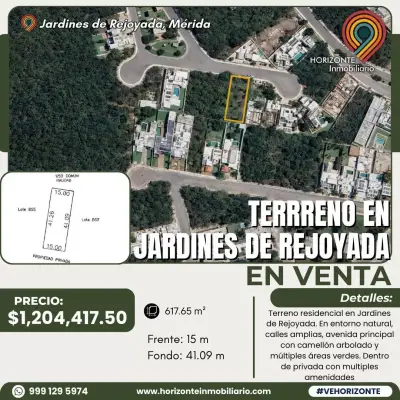 Venta de terreno en la privada la rejoyada merida Yucatan