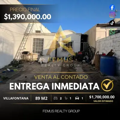 Venta de remate hipotecario/ villa fontana /Tijuana