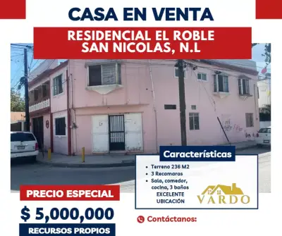 Casa en venta - san nicolas de los garza