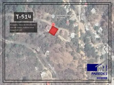 Venta de terreno 140 m2 el capire zihuatanejo t514
