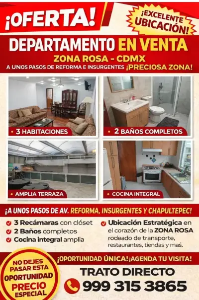 Departamento en venta en Cuauhtémoc