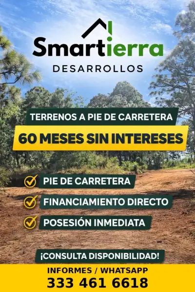 Pie de carretera en Tapalpa Jalisco lotes