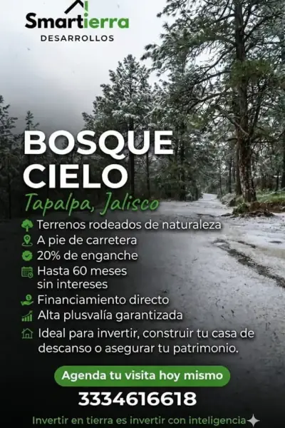 Mensualidades fijas: terrenos en el corazón del bosque