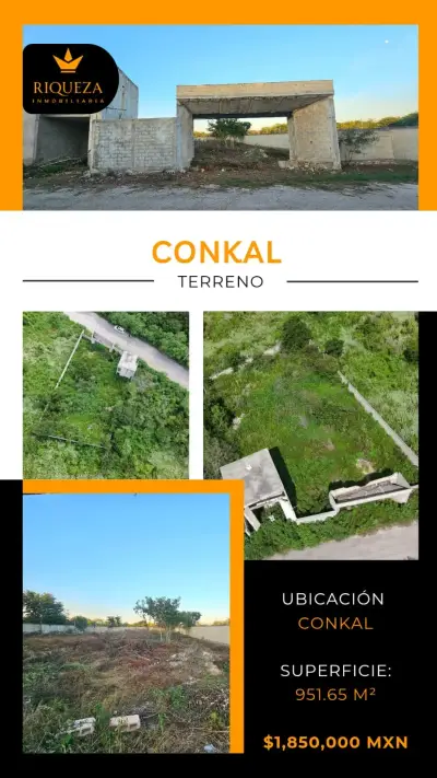 Venta de terreno en Conkal merida Yucatan