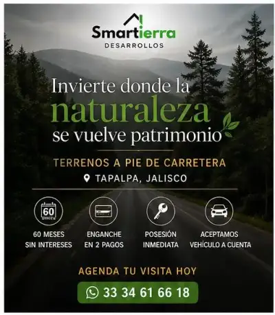 Terrenos en Tapalpa con excelente acceso