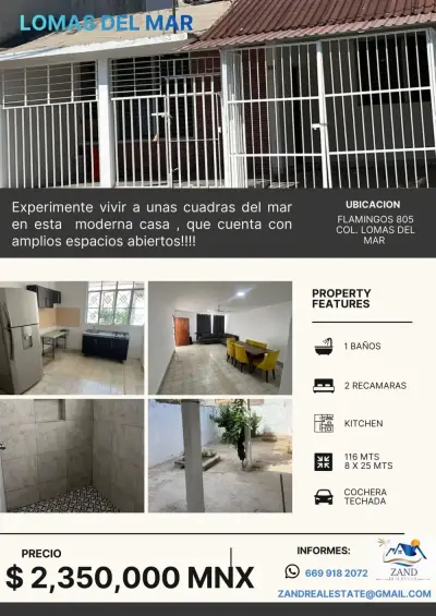 Hermosa casa lista para habitar a 8 min del malecón y playa