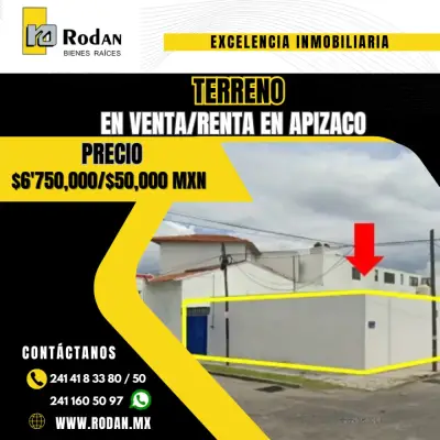 Terreno en venta en Apizaco