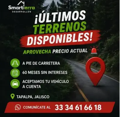 El terreno que buscas está en Tapalpa