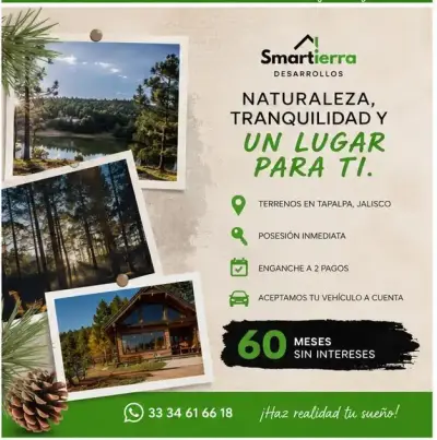Oportunidad inmobiliaria en Tapalpa: terrenos smartierra con