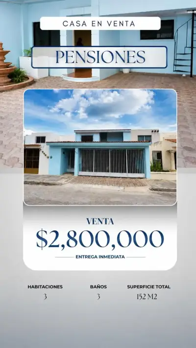 Venta de casa en residencialpensiones v etapa merida Yucatan