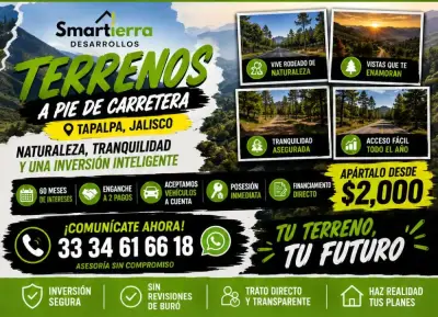 Terrenos en Tapalpa Jalisco con gran potencial de inversión