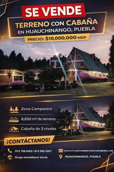 Casa cabaña en venta