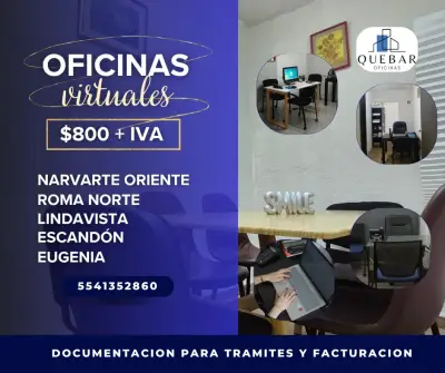 Oficinas virtuales en Ciudad de México para trabajadores y e
